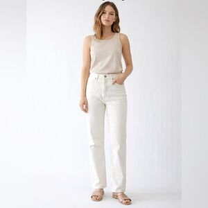 Everlane Cream Relaxed Straight Jeans